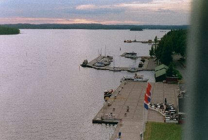 Aurinkonlasku Puumalan sillalta.